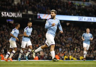 Sergio Aguero was on the scoresheet for the first time since returning from injury