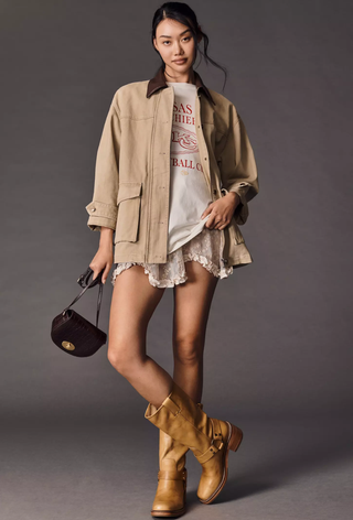 An image of a cropped country jacket from Anthropologie.