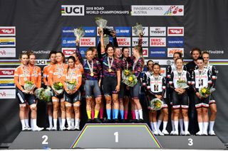 Canyon-SRAM beat Boels Dolmans and Sunweb to win the Worlds team time trial.