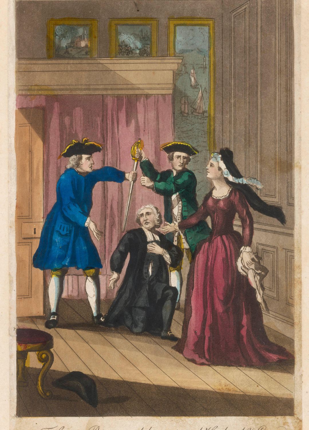 A painting of Mary Carleton and others