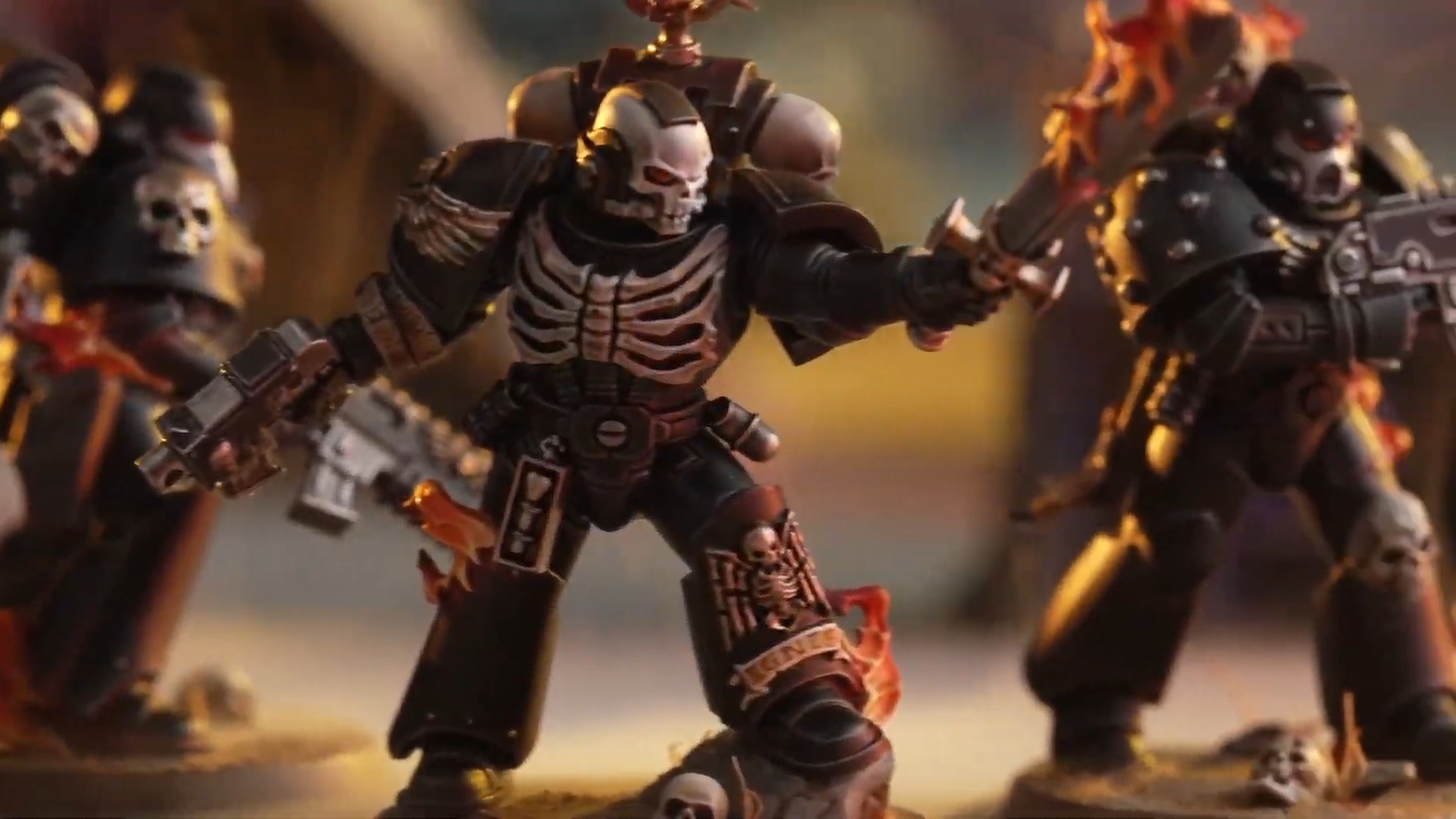 Warhammer Legion of the Damned models marching into battle