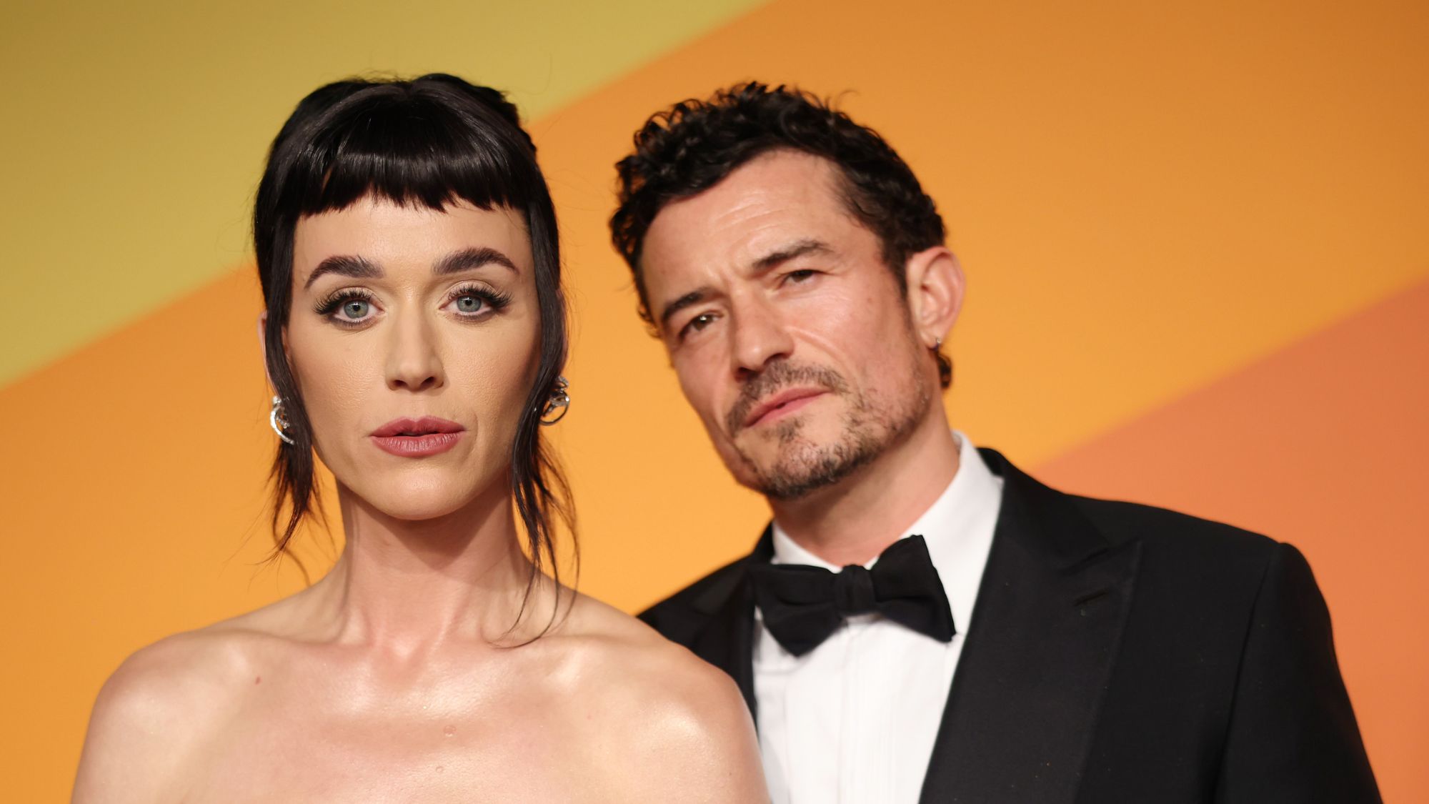 Katy Perry and Orlando Bloom attend the 2025 Vanity Fair Oscar Party