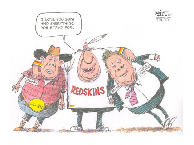 Editorial cartoon Redskins