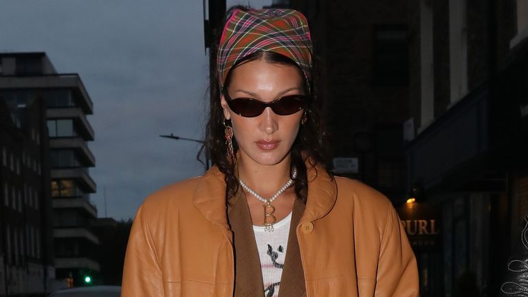 london, england august 17 bella hadid is seen out and about on august 17, 2021 in london, england photo by mmmegagc images