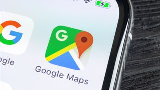 Google Maps app icon on iPhone 