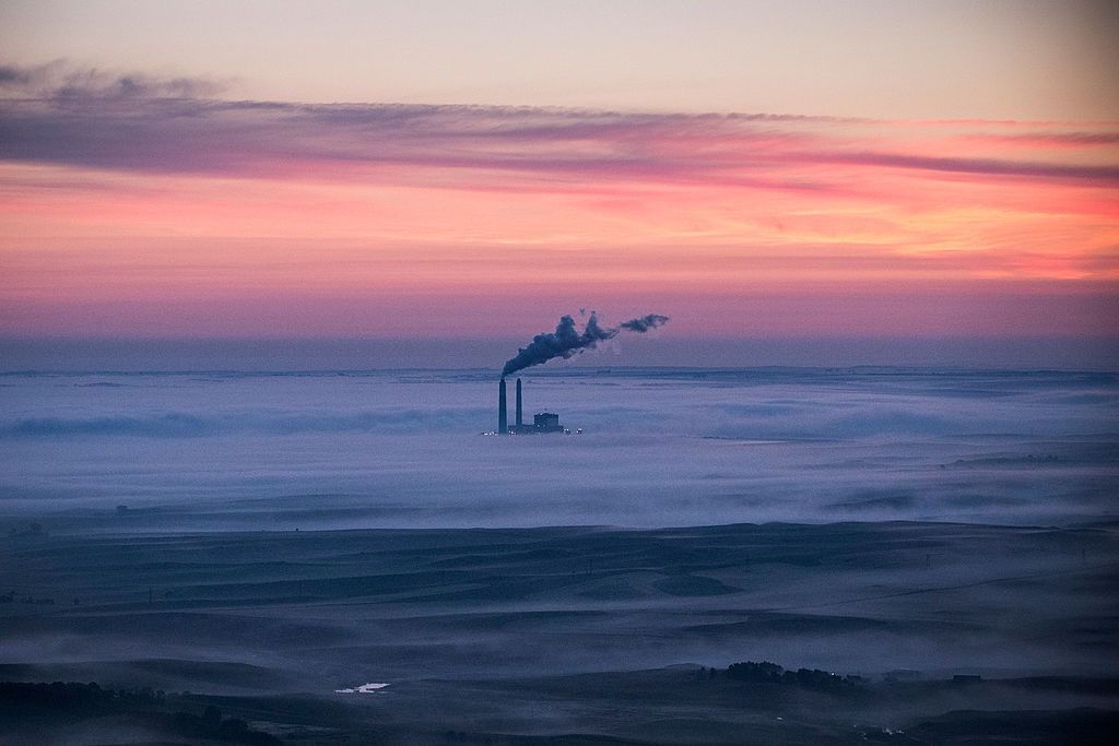 A coal-burning power plant near Bismarck, North Dakota, on July 30, 2013.