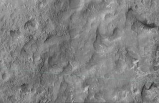 Mars Rover Curiosity at Edge of Landing Ellipse