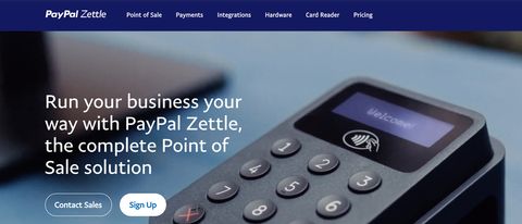 PayPal Zettle POS system web homepage