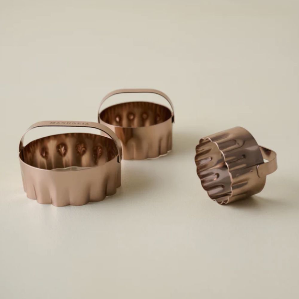 Copper biscuit cutters