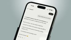 ChatGPT on an iPhone