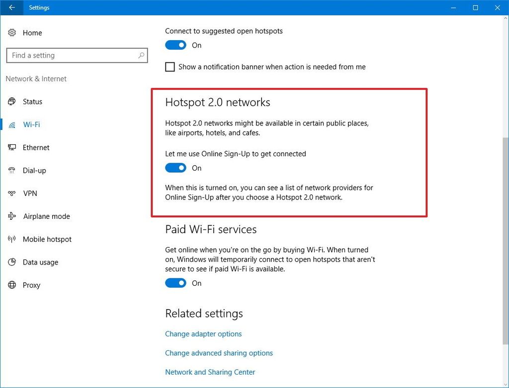 How to connect to Hotspot 2.0 WiFi networks on Windows 10 Windows