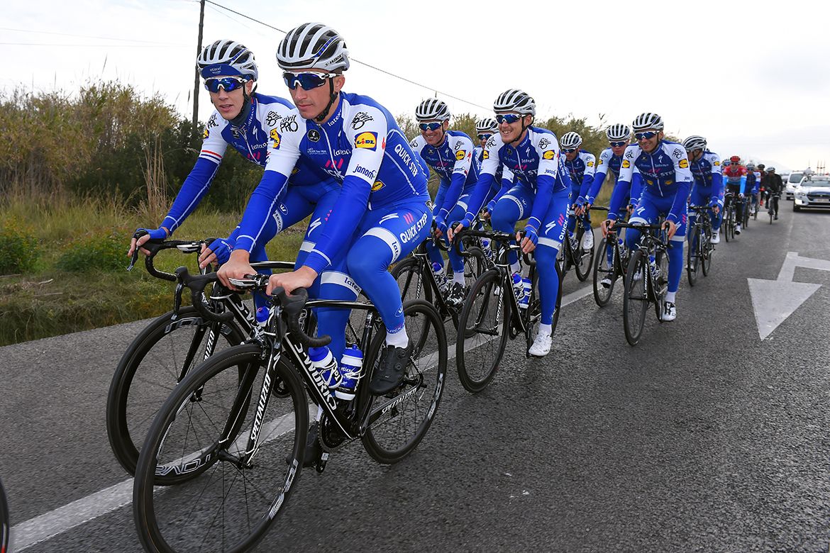 The 2017 Quick-Step Floors team trains in Calpe