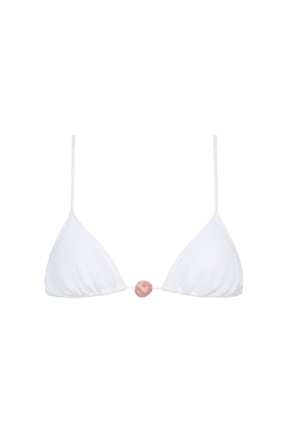 Superfine Equator Top in White Seersucker