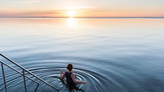 woman swimming at Kurhotel Skodsborg, Denmark