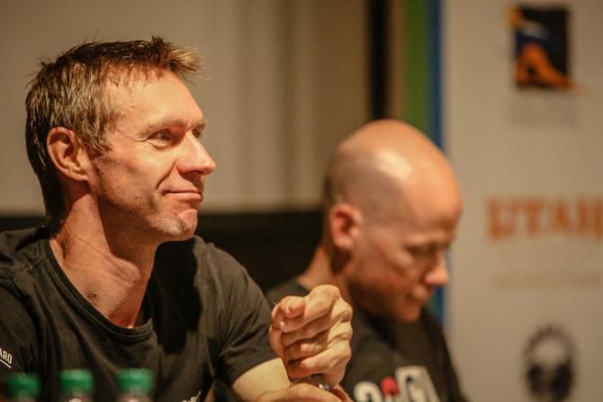 Jens Voigt (Radioshack Leopard) always brings a smile to the press conferences.