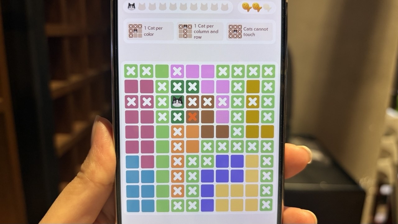 Meowdoku Android game on a Pixel 10 Pro