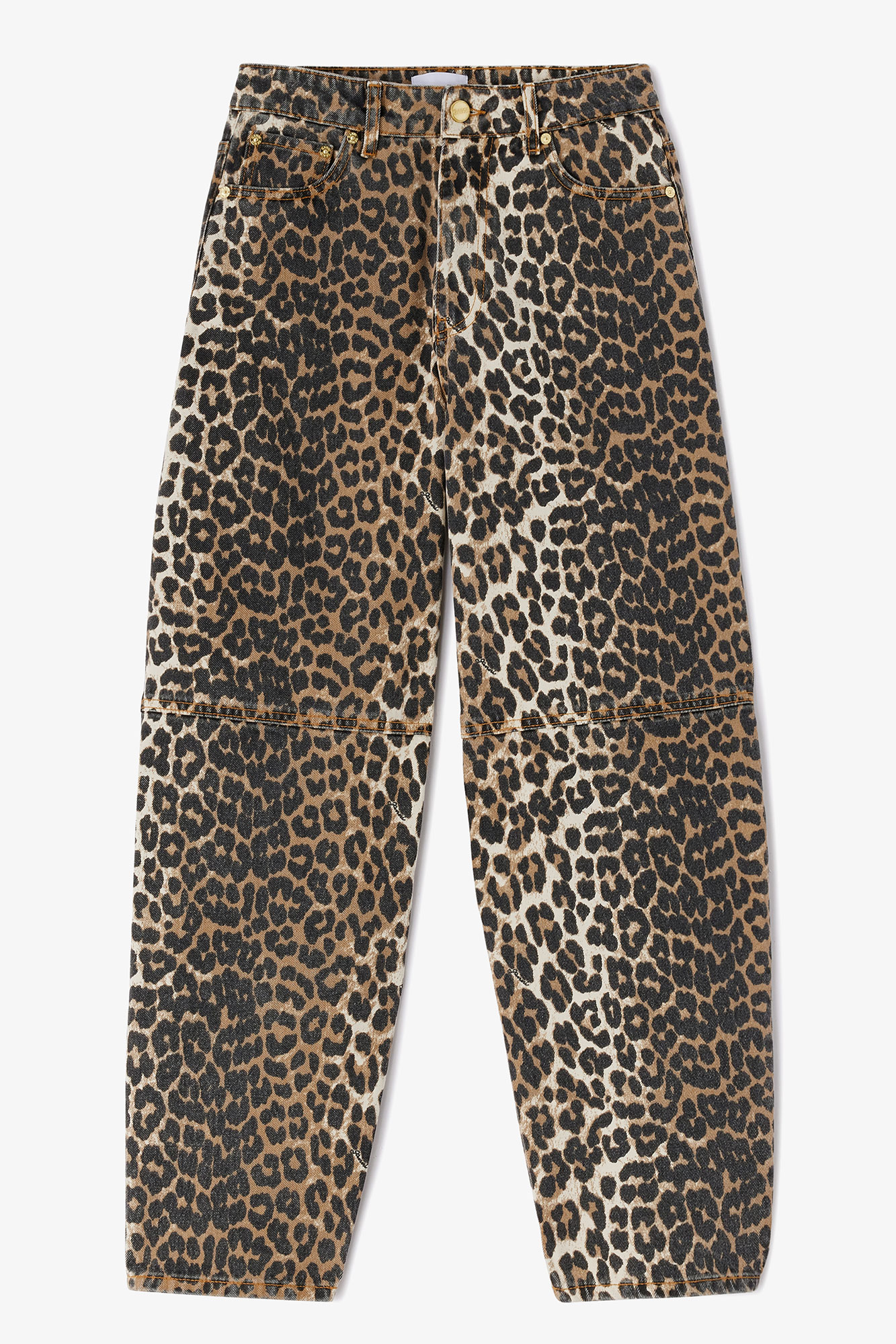 Leopard Printed Stary Jeans