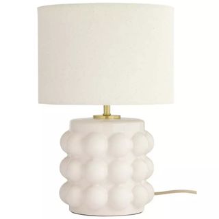 White lamp with bobbles