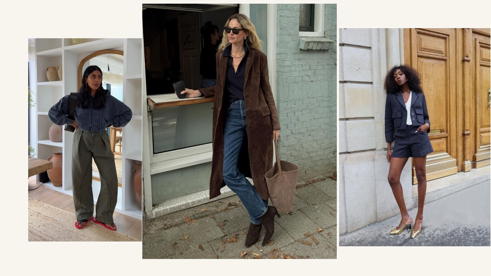 Influencers wearing navy