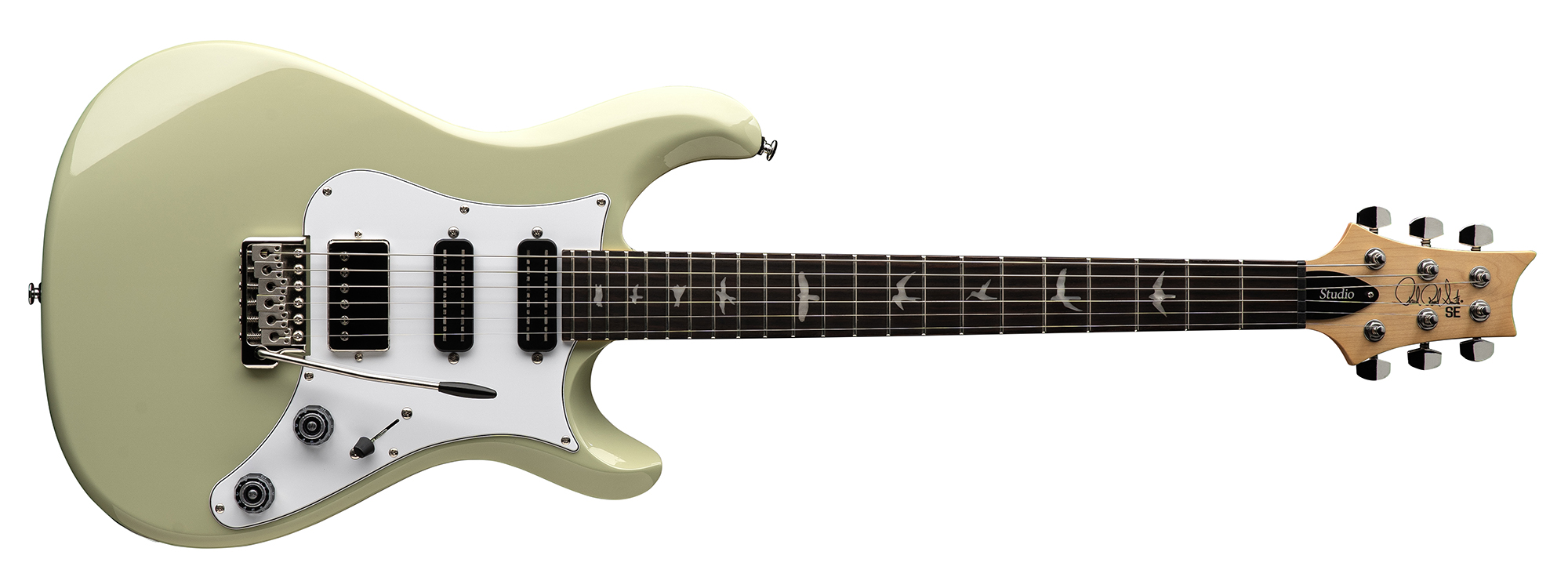 A photo of the PRS SE Studio Standard in Sage Green