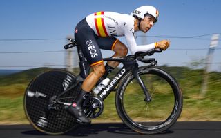 Jonathan Castroviejo (Team Ineos) in the national time trial champion's jersey of Spain