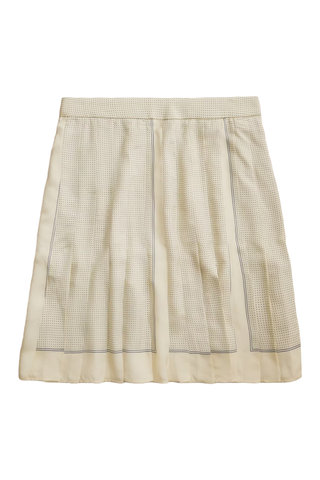 J.Crew Pleated Scarf-Print Skirt