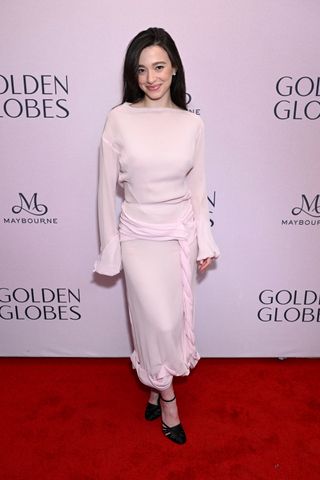 Mikey Madison at Golden Globes First-Time Nominee Luncheon at Maybourne Beverly Hills on December 17, 2024 in Los Angeles, California.