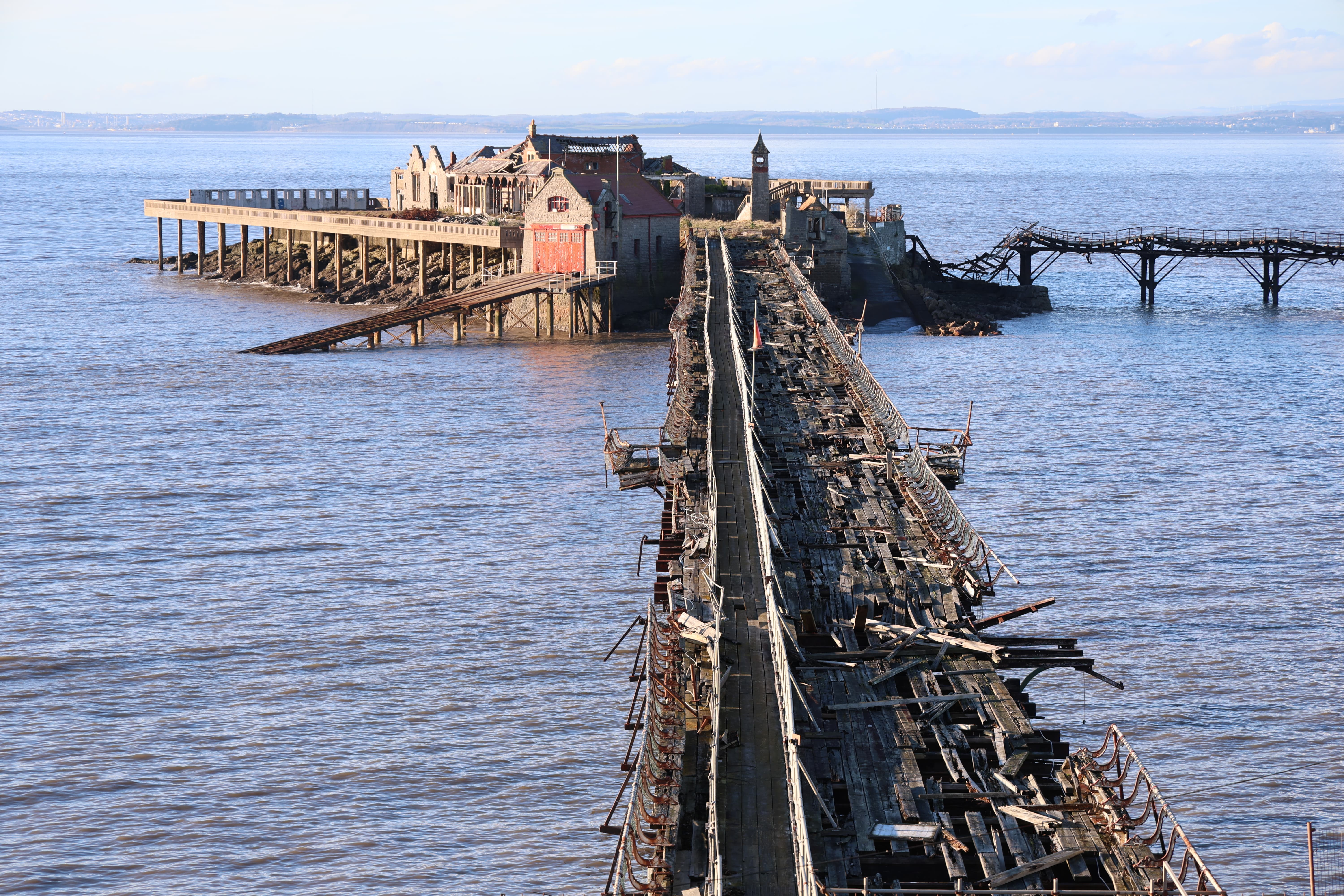 canon eos r6 II gallery dilapidated pier on a sunny day