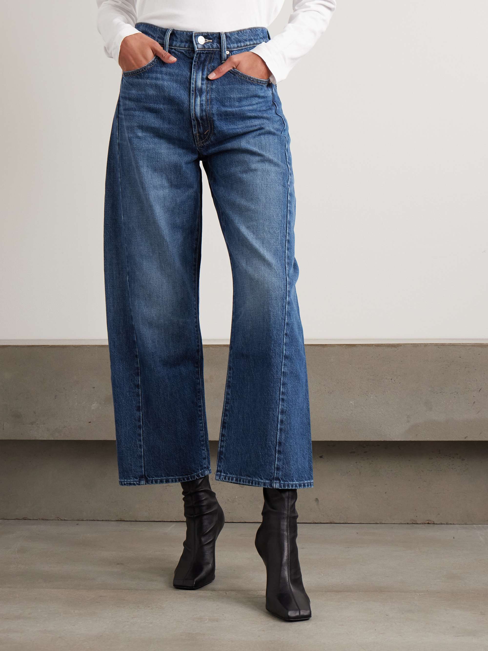 The Half Pipe Ankle High-Rise Barrel-Leg Jeans