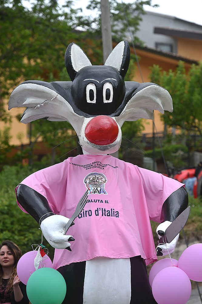 Sylvester wearing the maglia rosa