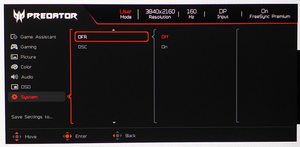Acer Predator XB273K V5