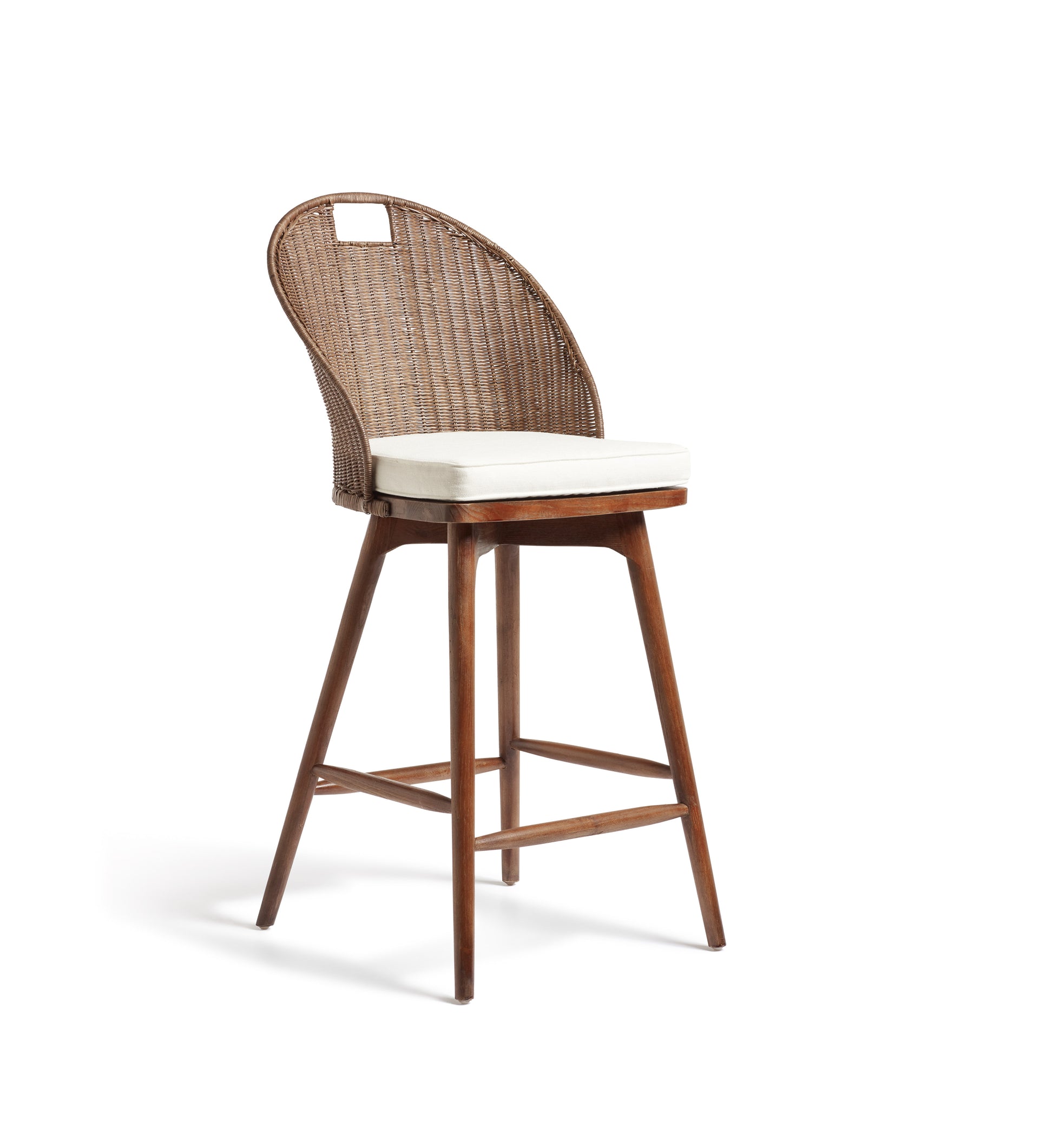 Panela Rattan Bar Stool - Chestnut