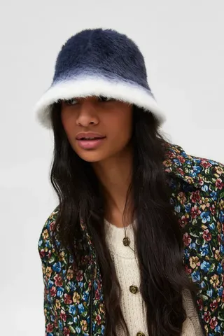 Ombre Fuzzy Bucket Hat