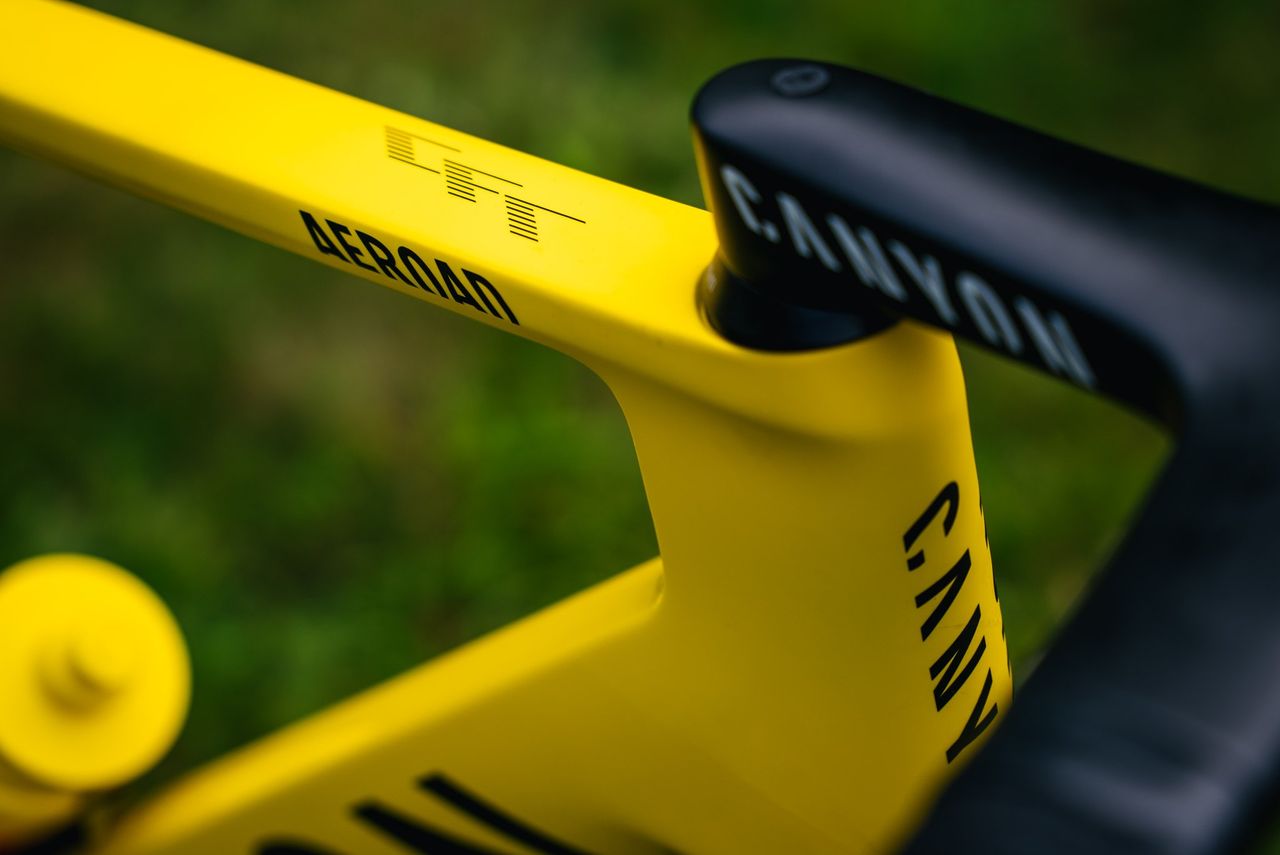 Mathieu van der Poel's yellow Canyon Aeroad