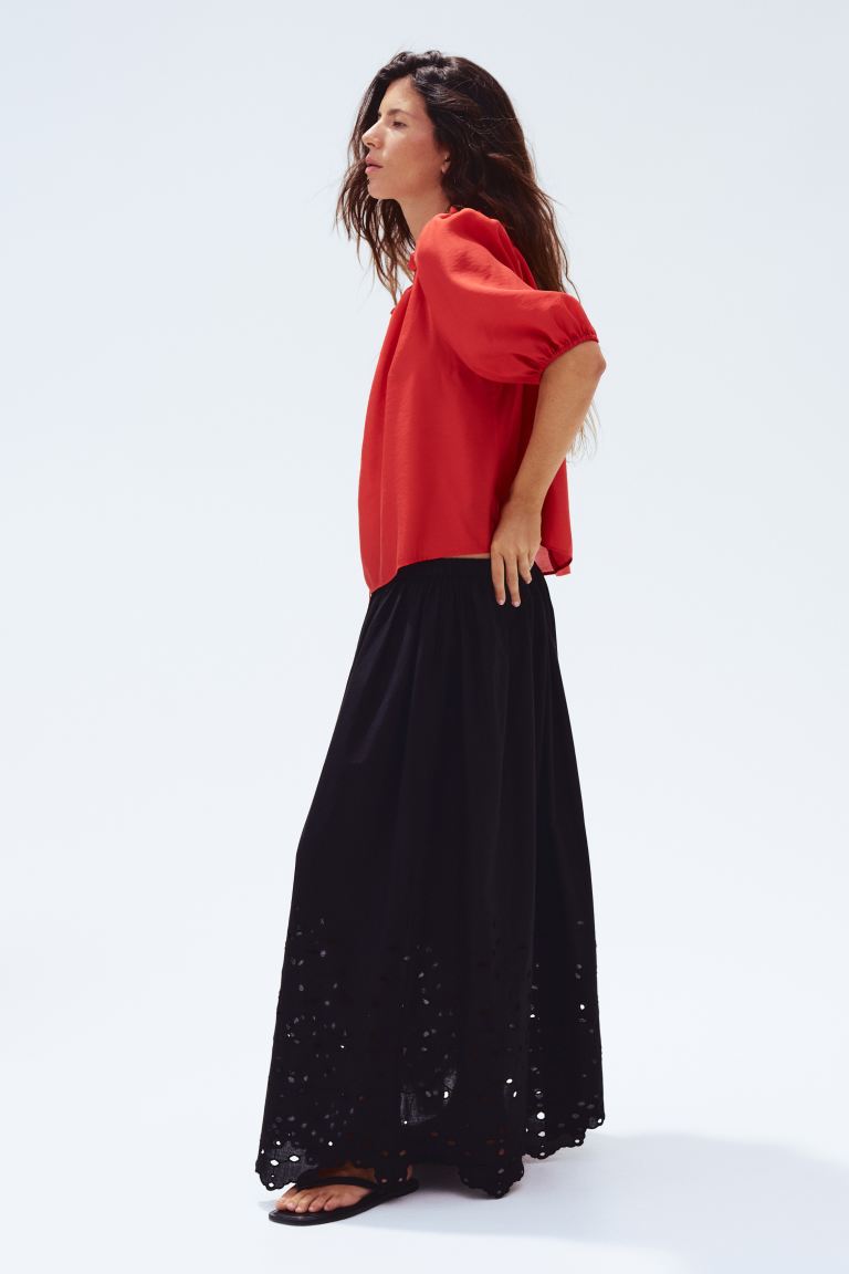 Frill-Trimmed Blouse