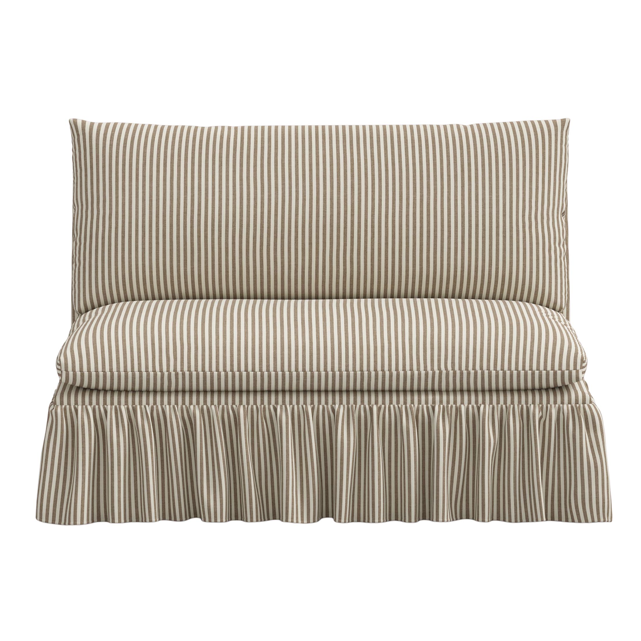 Thelma Ruffle Settee, Jane Stripe
