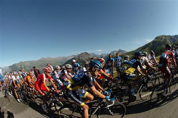 Today's stage took the riders through the Alps for the first time