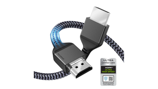 Maxonar HDMI 2.1 cable with illustration of certification logo