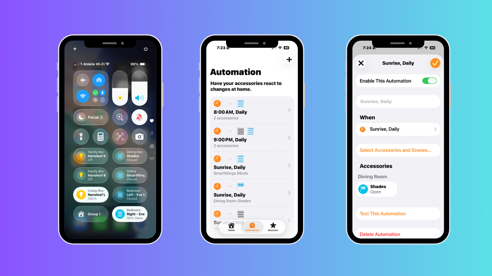 WEFFORT Smart Shades setup screenshots