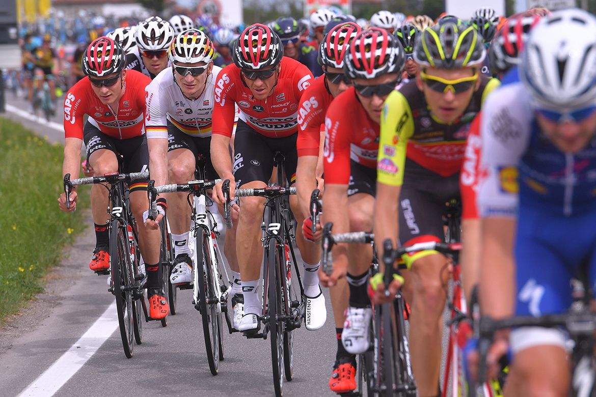 Andr&eacute; Greipel in the pack at the Giro d'Italia