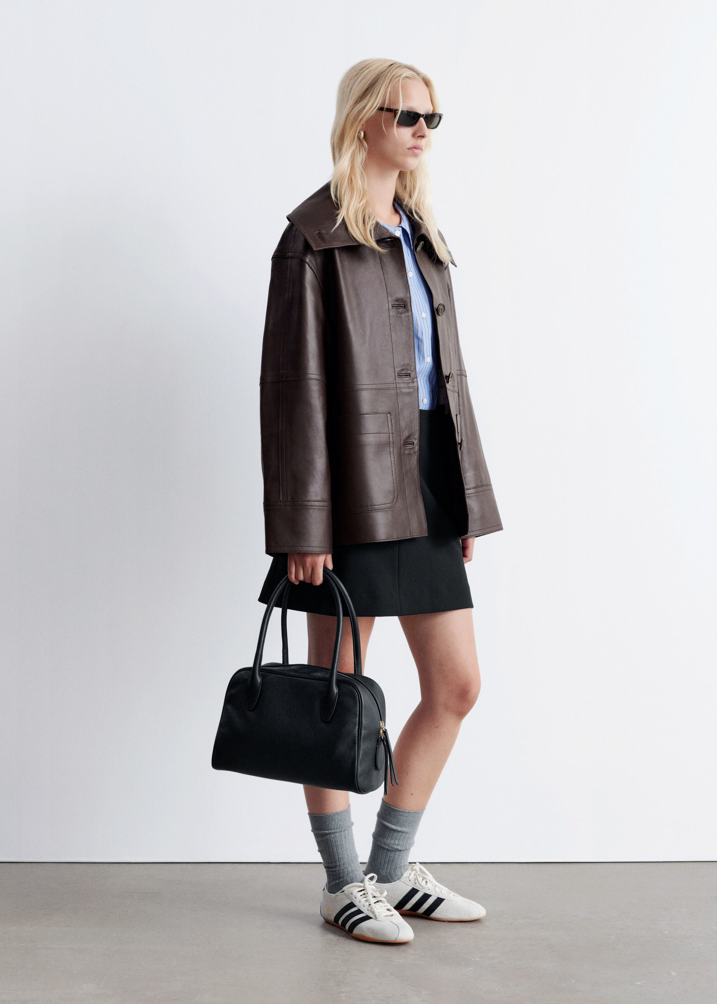 Boxy Nappa Leather Jacket
