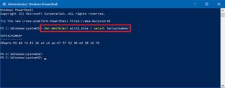 Get PC serial number using PowerShell
