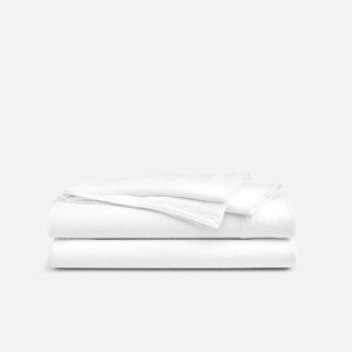 White linen bed sheets