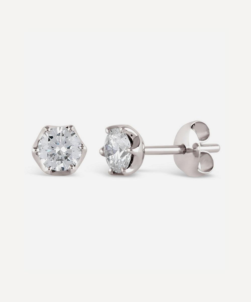 18ct White Gold Elyhara Diamond Stud Earrings