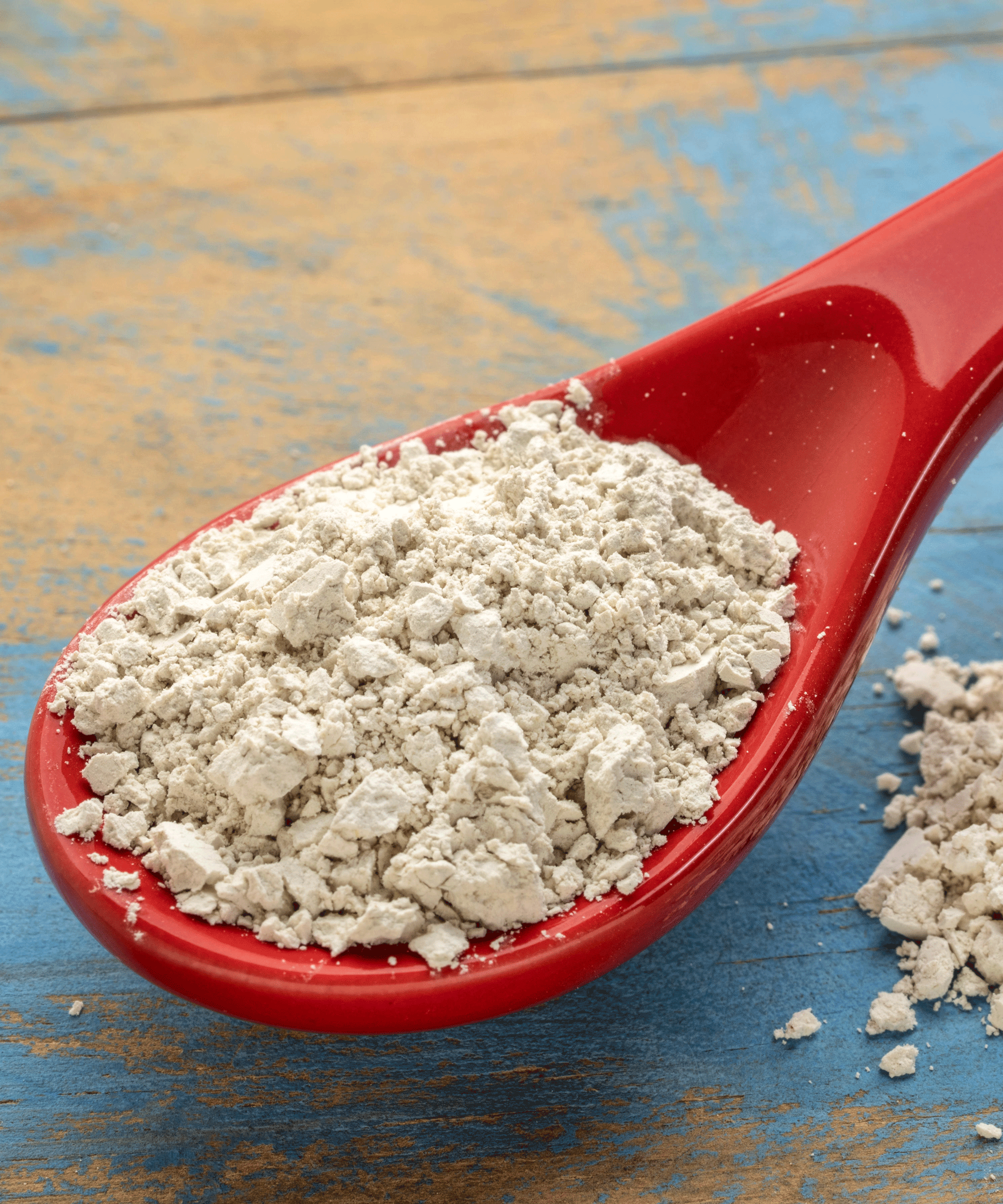 spoon of diatomaceous earth