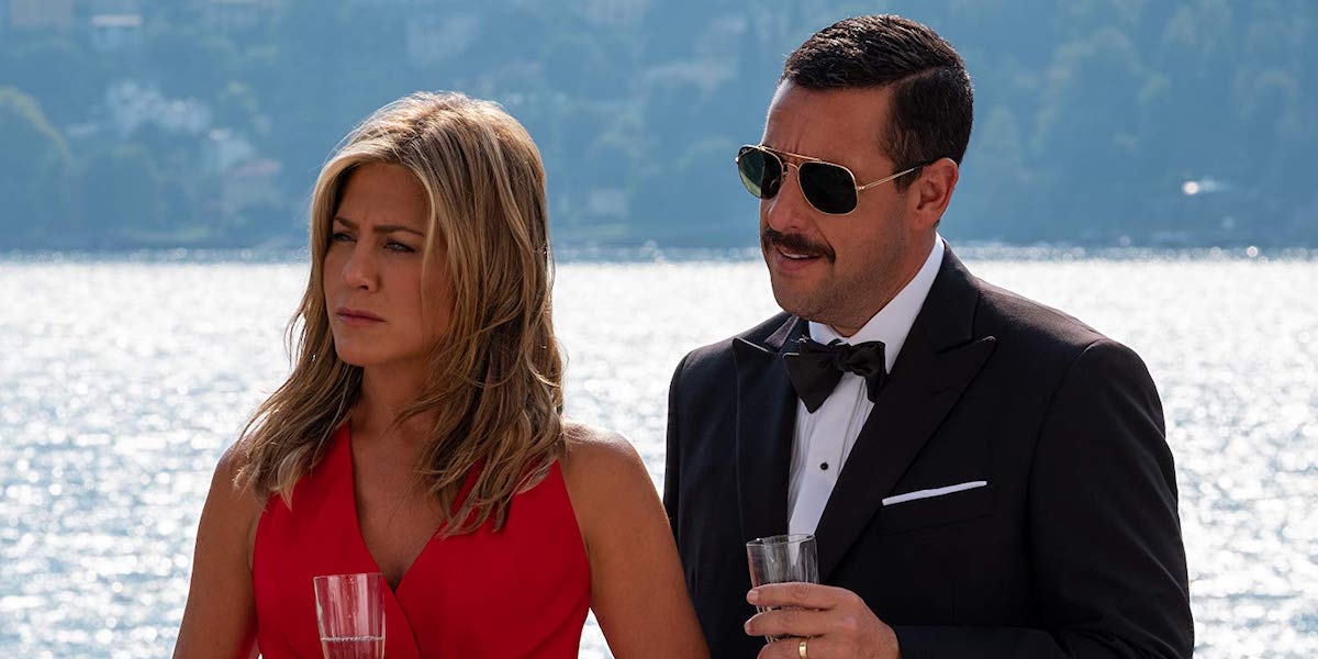 Jennifer Aniston and Adam Sandler in Murder Mystery