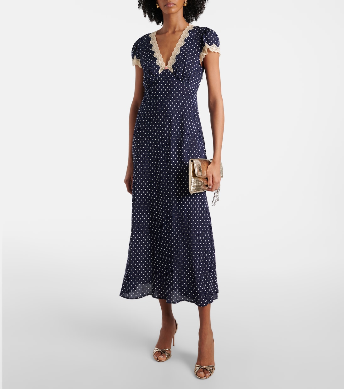 Clarice Polka-Dot Maxi Dress