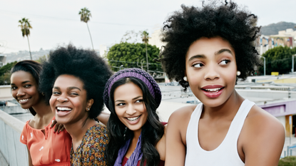 Hair, Face, Smile, People, Eye, Sleeveless shirt, Happy, Facial expression, Style, Youth, 