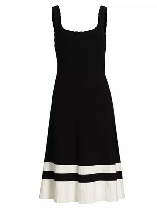 Elie Tahari, Nasime Striped-Hem Sweaterdress