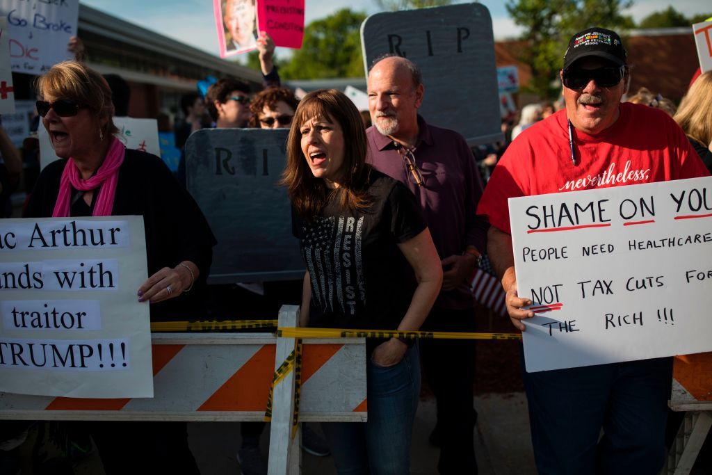 Protesters against the AHCA.